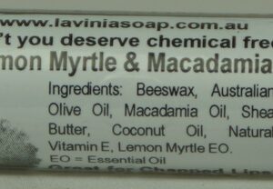 Lemon Myrtle And Macadamia Oil Lip Balm 5ml