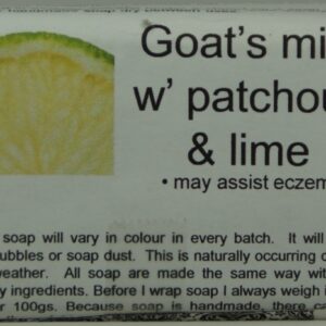 Goat's Milk with Patchouli & Lime Skin Bar 100g